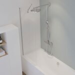 Schulte pare - baignoire 70x140 cm réversible paroi de baignoire fixe verre 5 mm transparent 1 volet ... Schulte pare - baignoire 70x140 cm réversible paroi de baignoire fixe verre 5 mm transparent 1 volet ...