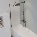 Schulte pare - baignoire 70x140 cm réversible paroi de baignoire fixe verre 5 mm transparent 1 volet ... Schulte pare - baignoire 70x140 cm réversible paroi de baignoire fixe verre 5 mm transparent 1 volet ...