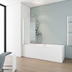 Schulte pare - baignoire 70x130 cm paroi de baignoire pliant rabattable réversible verre 5 mm bandes ... Schulte pare - baignoire 70x130 cm paroi de baignoire pliant rabattable réversible verre 5 mm bandes ...