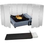 Pare - brise pour po�le 16 plaques en aluminium avec sac � cordon pour camping po�les au butane