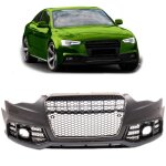 Pare - chocs avant look rs5 pour audi a5 et s5 8t phase 2 de 08 / 2011 � 2015 + 2 antibrouillard