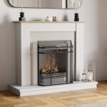 Pare - feu octon 28 pouces noir et chrome ? protection de chemine cran pare - tincelles et pare - ...