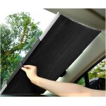 Pare - soleil r�tractable pour pare - brise avant de voiture 46 cm avec ventouse et protection uv