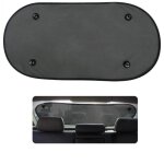 Pare soleil vitre lunette arriere voiture repliable noir a ventouse 50 x 100 cm - 366