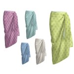 Pareo serviette de plage - jose albero puerto - remann - 100x180 cm - multicolore - coton - jacquard ...