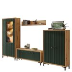 Parii ensemble de meubles de salon vitrine armoire meuble tv �tag�re design contemporain vert bouteille ...