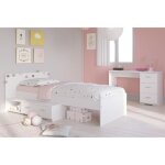 Parisot chambre enfant complte 2 pices - lit + bureau - style essentiel - dcor blanc - cosmos