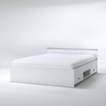 Parisot zodiac lit adulte 140 x 190 cm - contemporain - blanc mat Parisot zodiac lit adulte 140 x 190 cm - contemporain - blanc mat