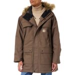 Parka - carhartt - . 102728. 209. s007 - quick duck - marron - homme - lavable en machine