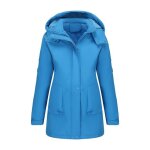 Parka femme imperm�able avec capuche amovible doublure chaude veste matelass�e hiver mi - longue couleur ...