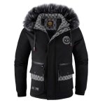 Parka hommechaud parka coupe - vent avec capuche amoviblemode parka homme doublure en polaire dhiver ...