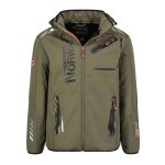 Parka softshell kaki / noir homme geographical norway royaute ww1973h