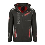 Parka softshell noir / rouge homme geographical norway royaute ww1973h