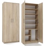 tagre de bureau - oliv - 2d - chne sonoma - 8 tagres - design contemporain - meuble pratique