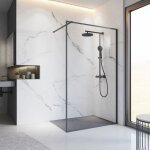 Schulte paroi de douche à litalienne 140x200 cm paroi fixe anticalcaire verre 6 mm réversible transparent ... Schulte paroi de douche à litalienne 140x200 cm paroi fixe anticalcaire verre 6 mm réversible transparent ...