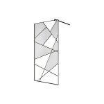 Paroi de douche � litalienne s�rigraphi�e - noir mat - 100 x 200 cm - triseo