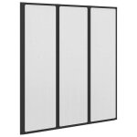 Paroi de douche pliable - vidaxl - noir - 132x2x140 cm - aluminium - pliable - installation facile - ...