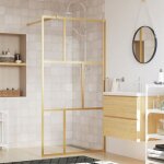 Paroi de douche avec verre esg transparent dor� 115x195 cm