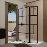 Paroi de douche avec volet pivotant