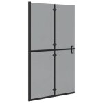 Paroi de douche walk - in - vidaxl - noir - aluminium et verre tremp� - 110x65x190 cm - design pliable ...