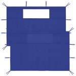 Parois latrales de belvdre avec fentres - vidaxl - bleu - 4, 5 x 2, 1 m - 3 x 2, 1 m - 200 x 70 cm ...