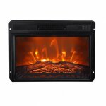 Parrot uncle chemin�e �lectrique 23 noire - effets flamme & b�ches r�alistes t�l�commande minuterie 2 ...