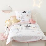Parure de couette 140 x 200 licorne r�versible 100% coton / 57 fils / cm�