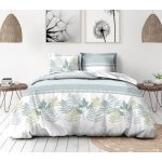 Parure de couette 3 pi�ces en percale de coton 220x240 vert deau - la marquise -