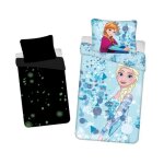 Disney - parure de lit phosphorescente en coton la reine des neiges - 140 x 200 cm