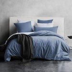 Parure de couette coton soulful - housse de couette 200x200 cm + 2 taie doreiller 65x65 cm - bicolore ... Parure de couette coton soulful - housse de couette 200x200 cm + 2 taie doreiller 65x65 cm - bicolore ...