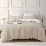 Parure de couette coton soulful - housse de couette 220x240 cm + 2 taie doreiller 65x65 cm - bicolore ... Parure de couette coton soulful - housse de couette 220x240 cm + 2 taie doreiller 65x65 cm - bicolore ...