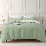 Parure de couette coton soulful - housse de couette 200x200 cm + 2 taie doreiller 65x65 cm - bicolore ...