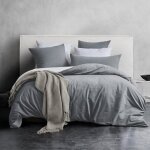Parure de couette coton soulful - housse de couette 240x260 cm + 2 taie doreiller 65x65 cm - bicolore ... Parure de couette coton soulful - housse de couette 240x260 cm + 2 taie doreiller 65x65 cm - bicolore ...
