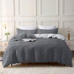 Parure de couette coton soulful - housse de couette 240x260 cm + 2 taie doreiller 65x65 cm - bicolore ... Parure de couette coton soulful - housse de couette 240x260 cm + 2 taie doreiller 65x65 cm - bicolore ...