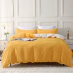 Parure de couette coton soulful - housse de couette 240x260 cm + 2 taie doreiller 65x65 cm - bicolore ... Parure de couette coton soulful - housse de couette 240x260 cm + 2 taie doreiller 65x65 cm - bicolore ...