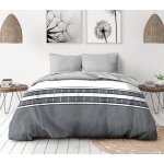 Parure de couette - dawson - 220x240 cm - microfibre - toucher peau de p�che