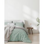 Parure de couette drift pur coton teint lav 57 fils / cm toutes dimensions - vert - parure de couette ...