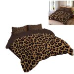 Parure de couette housse de couette 220x240 imprim� l�opard parures de lit 3d imprim�e douce literie ...