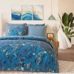 Parure de couette imprim� double face percale de coton peign� 80 fils / cm� pour lit 140 � 160 - parure ...