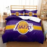 Parure de couette - lakers - violet - fantaisie - synthtique - 140x200cm multicolore multicolore parure ...