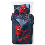 Parure de couette lit enfant spiderman rues de la ville
