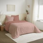 Parure de draps 4 pi�ces - matin calin - c�leste p�che - 100% coton - 57 fils / cm� - hypoallerg�nique ...