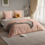 Parure de draps 4 pièces pour lit enfant 140x200cm?deux taies doreiller + une housse de couette + un ... Parure de draps 4 pièces pour lit enfant 140x200cm?deux taies doreiller + une housse de couette + un ...