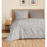 Parure de draps 4 pices vanessa pour lit 140 x 190 cm fira naturel