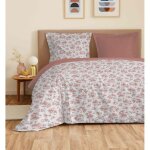 Parure de draps 4 pi�ces vanessa pour lit 160 x 200 cm grande largeur eloise abricot