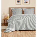 Parure de draps 4 pi�ces vanessa pour lit 160 x 200 cm grande largeur palerme eucalyptus