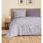 Parure de draps 4 pi�ces vanessa pour lit 160 x 200 cm grande largeur salma lavande