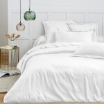 Parure de lit - 100% coton - 5 pices - 160x200 cm - drap plat 240x300 cm - taies doreiller 65x65 cm
