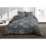 Parure 2 pers 140x190 linea 100% coton 57 fils / cm� - drap housse 140x190 bonnet 25 cm drap plat 240x300 ...