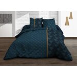 Parure drap plat + drap - housse 160x200 + 2 t - pur coton 57 fils - seattle